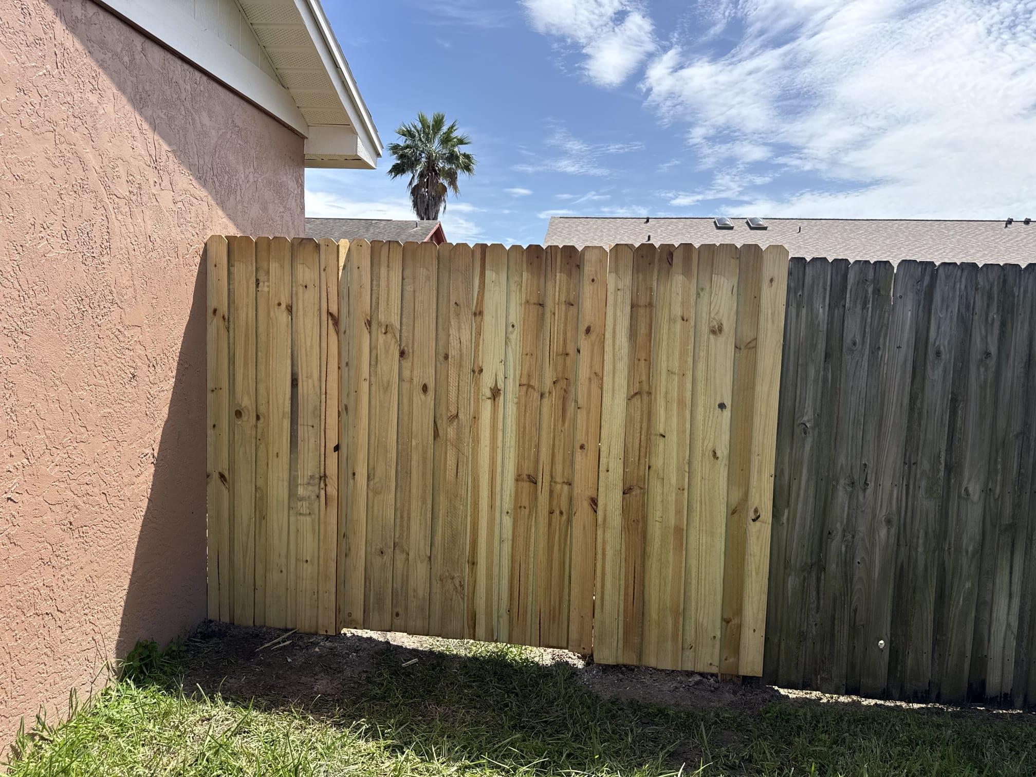 Fence repair work