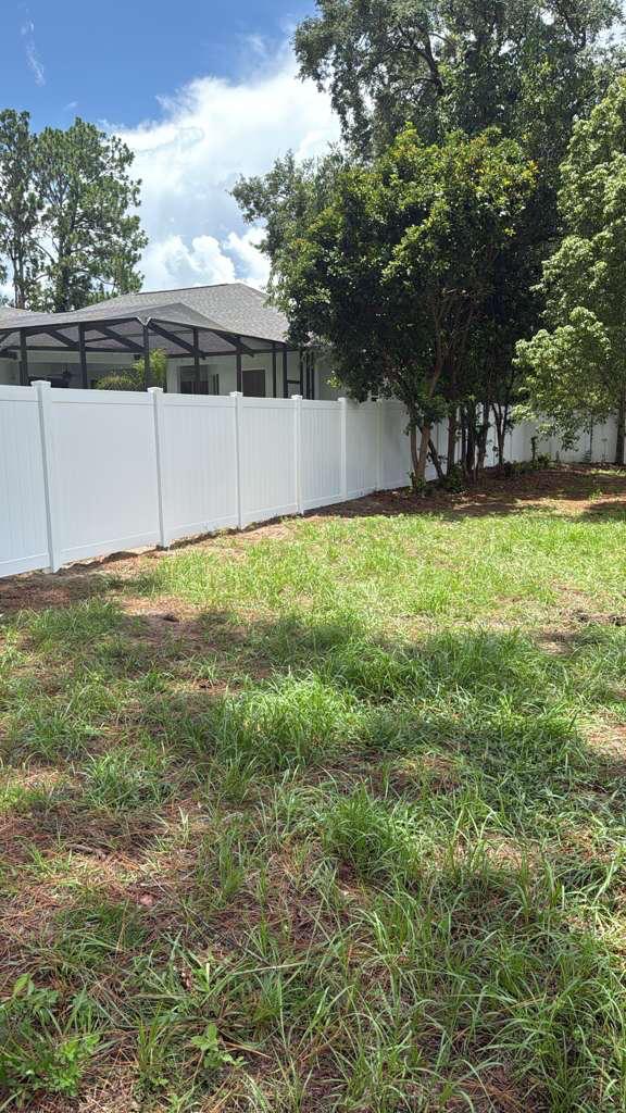 Vinyl fence completed project